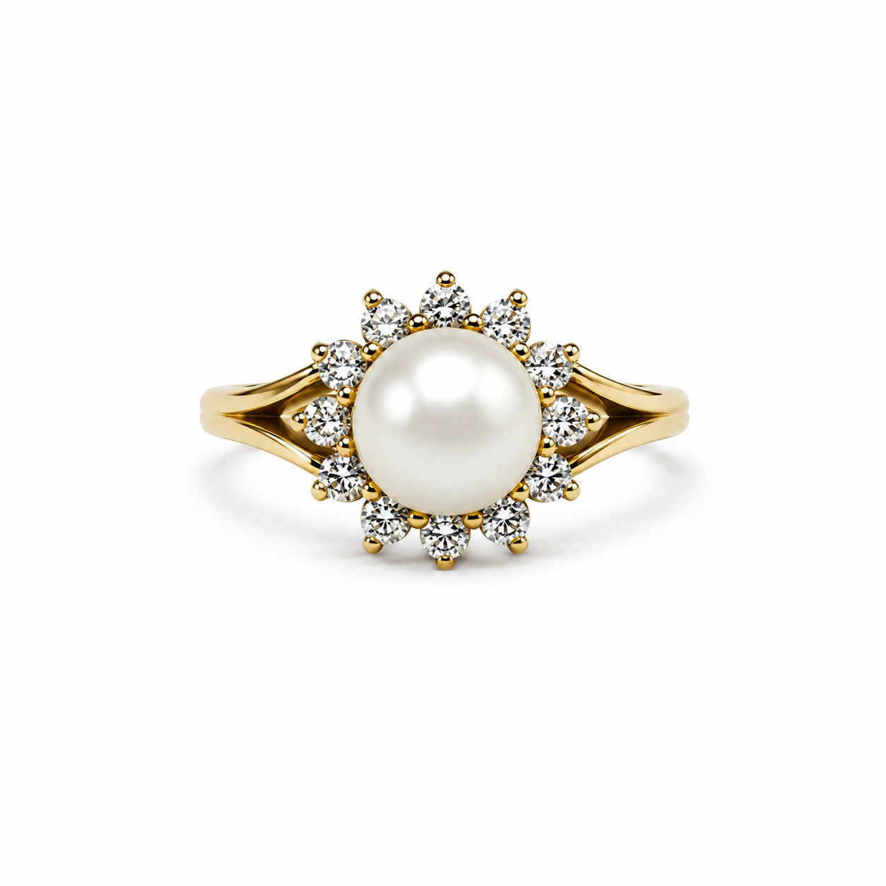 Vintage Pearl and Diamond Ring