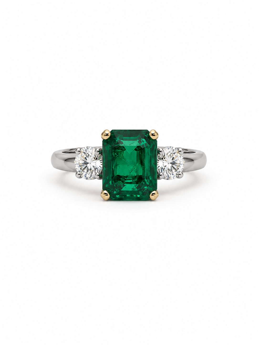 Vintage Diamond and Emerald Ring