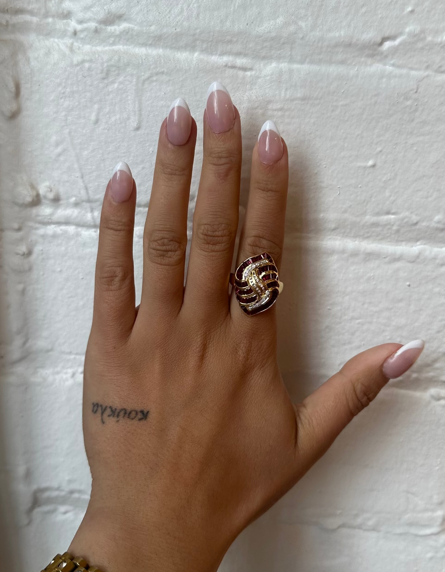 Vintage Ruby Cocktail Ring