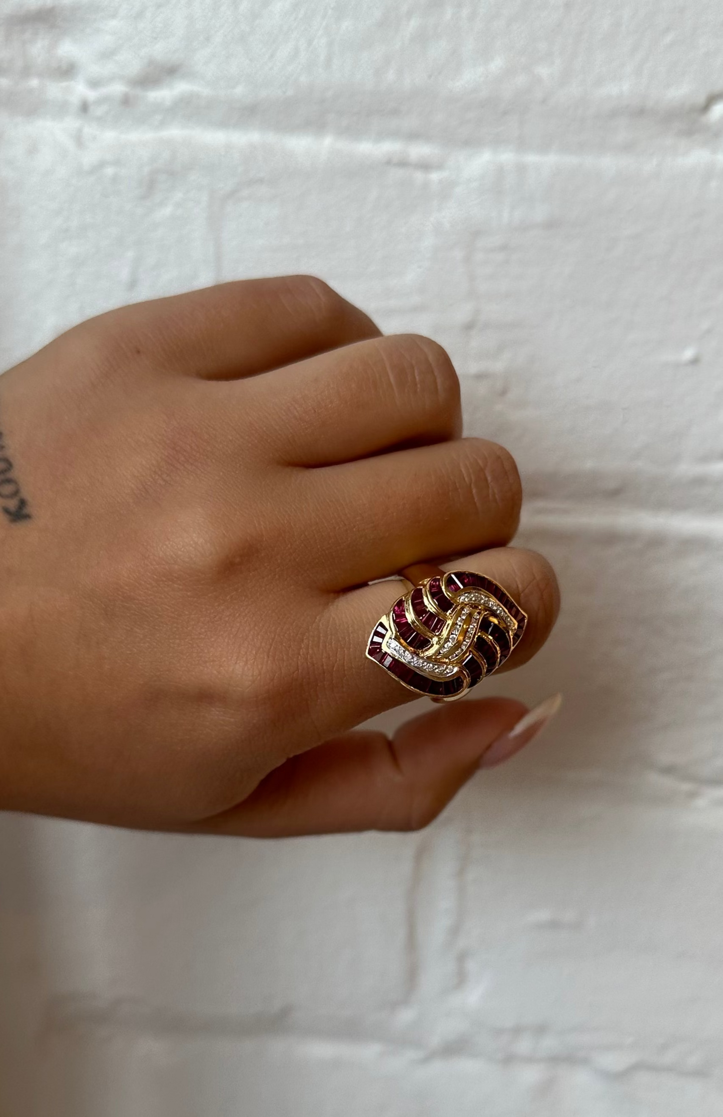 Vintage Ruby Cocktail Ring