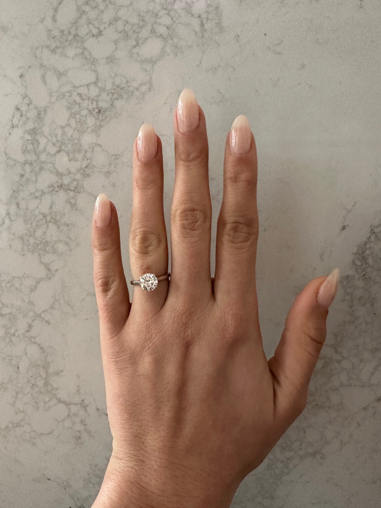 1.70 CT Round Cathedral Solitaire Engagement Ring