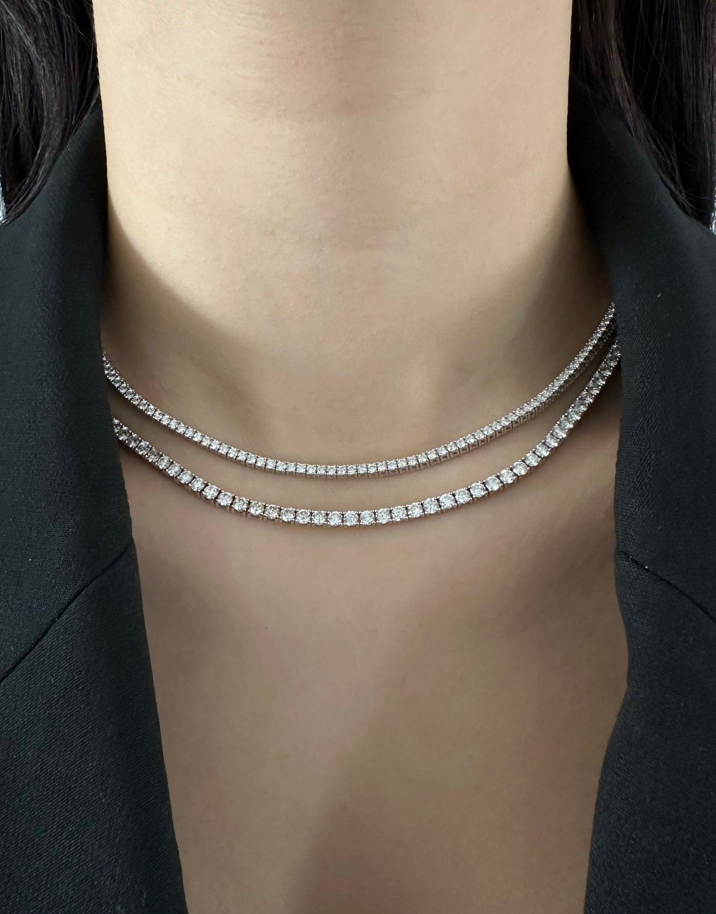Classic Diamond Tennis Necklace