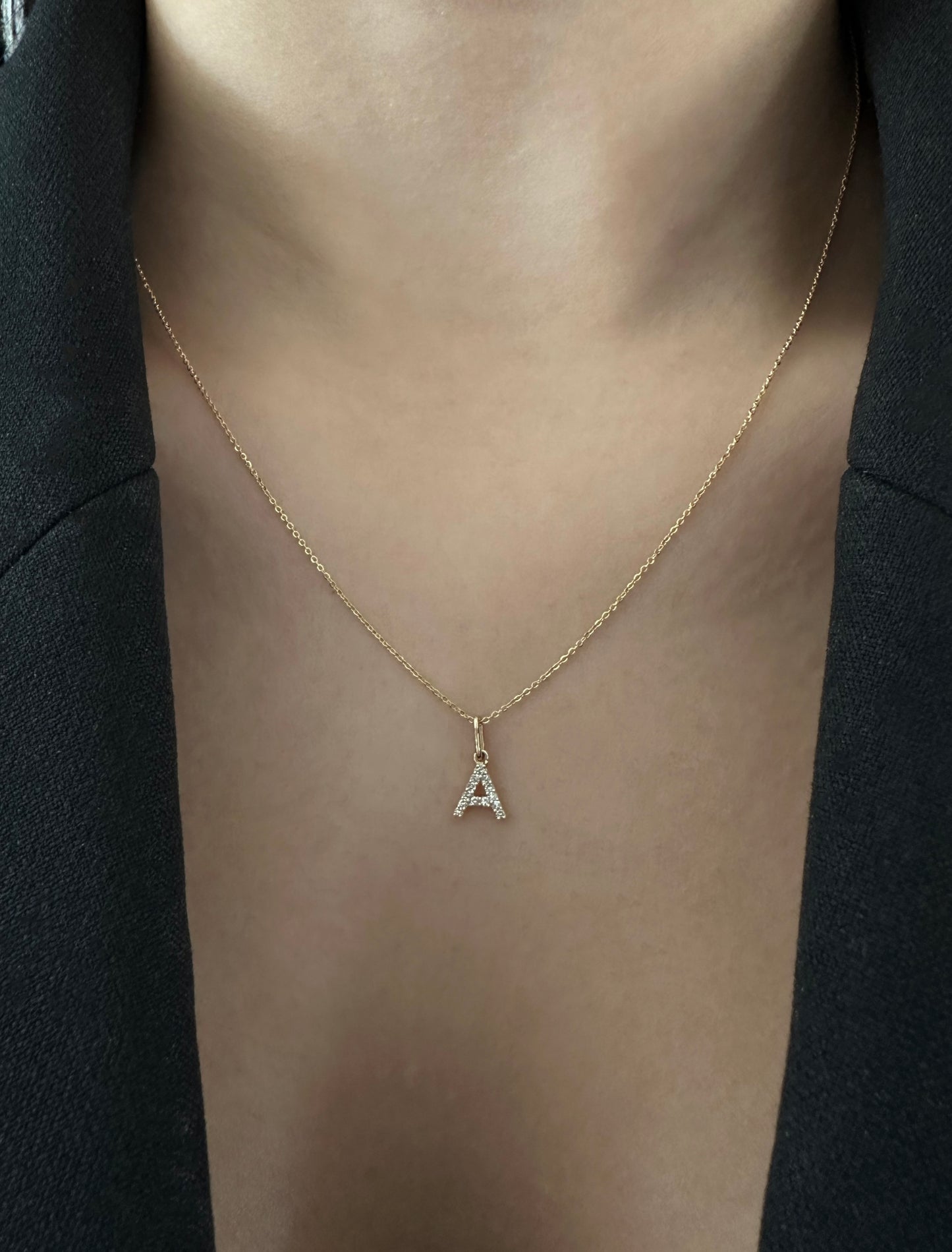 Diamond Initial Pendant Necklace
