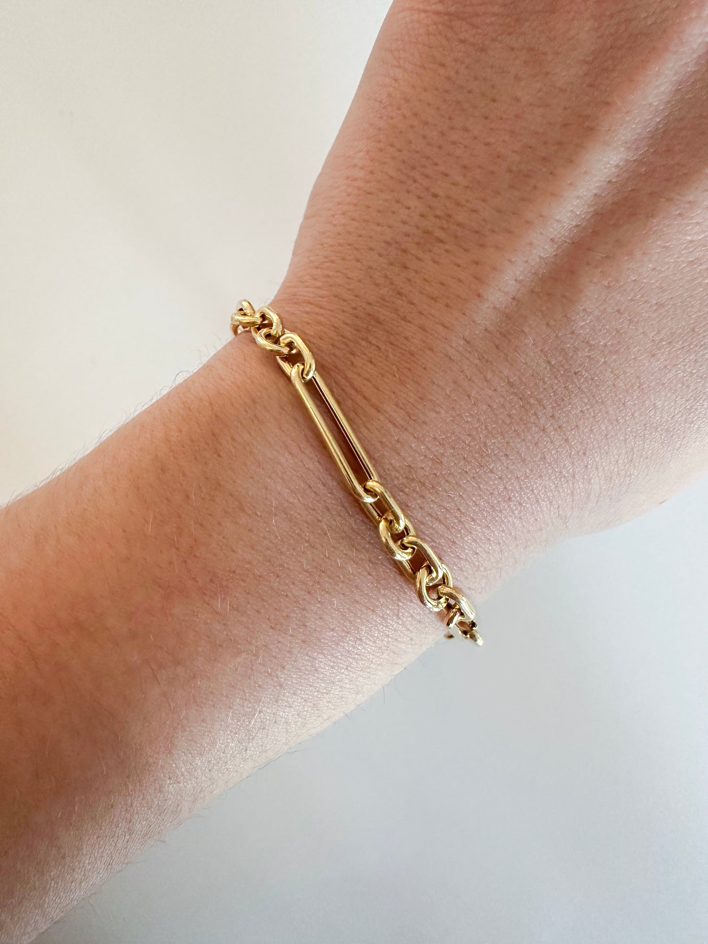 Mixed Paper Clip Rolo Bracelet