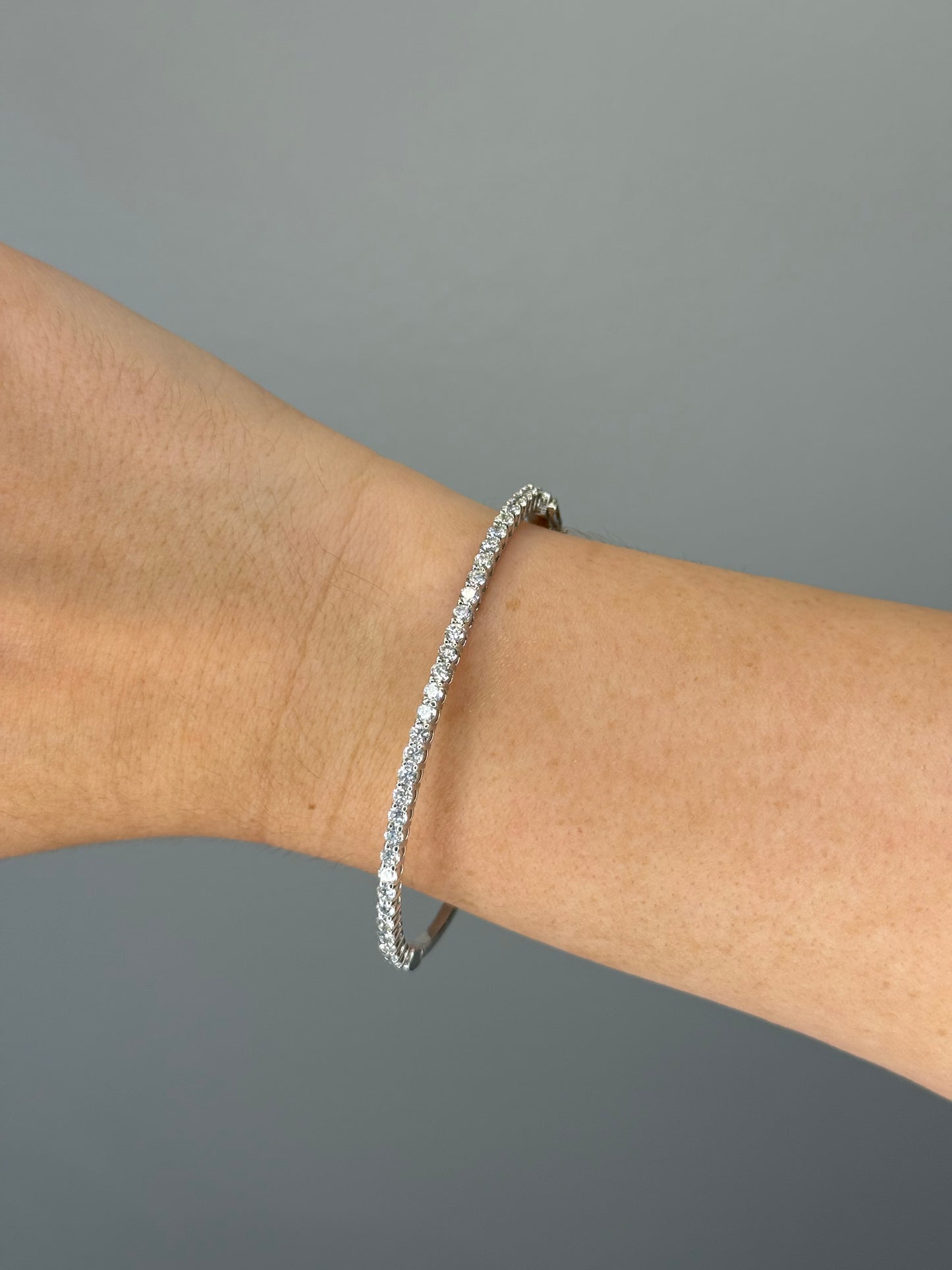 White Gold Diamond Bangle