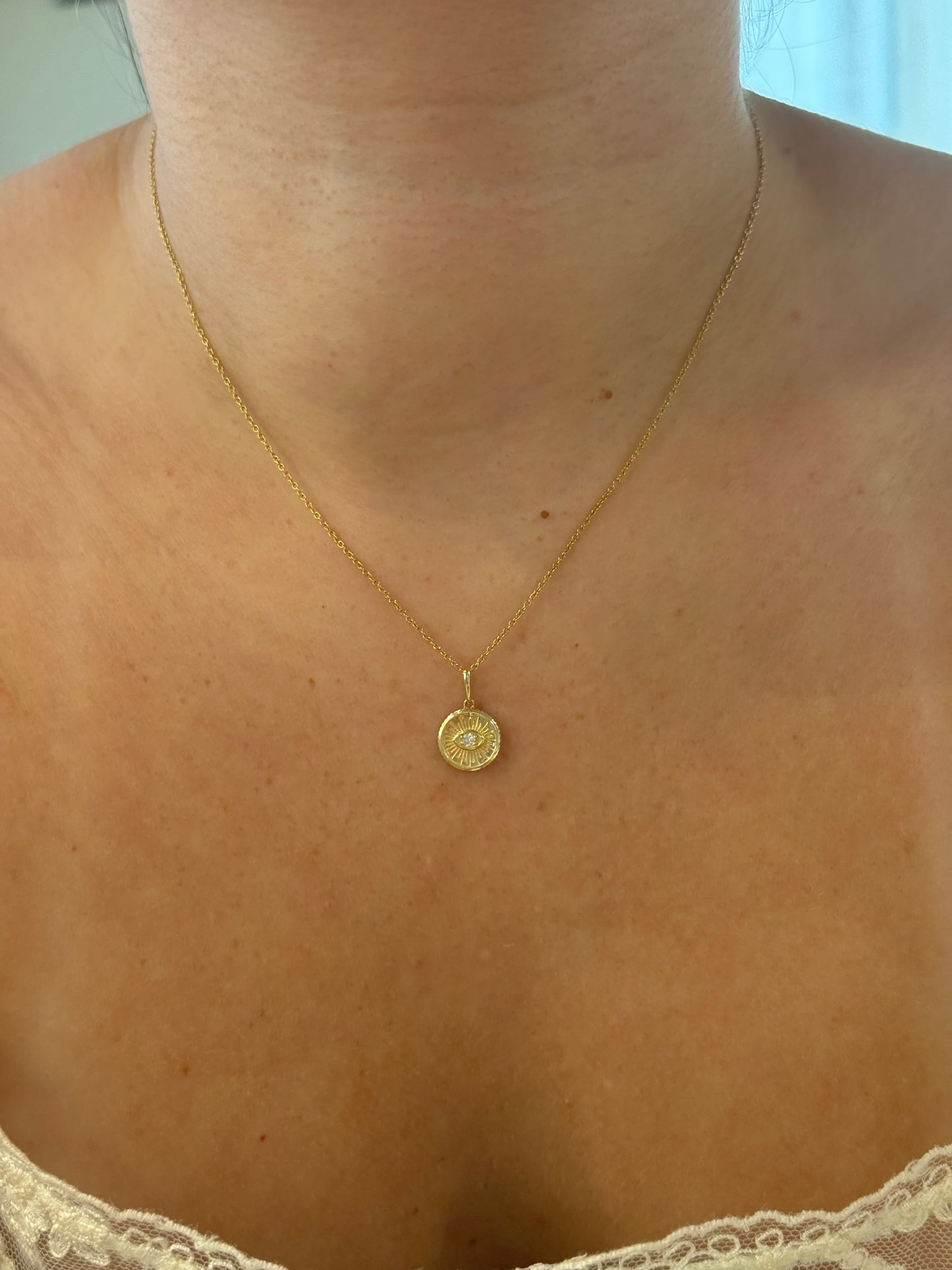 Diamond Evil Eye Pendant