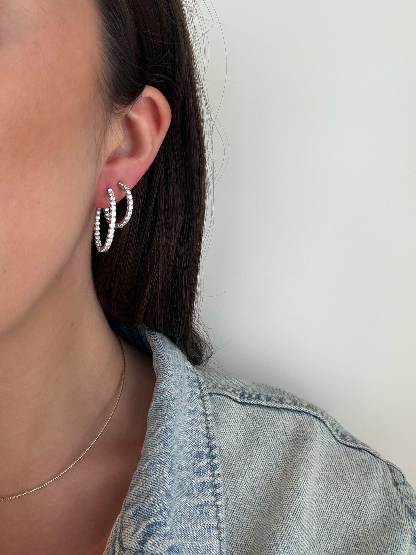 Lab Diamond Eternity Hoops
