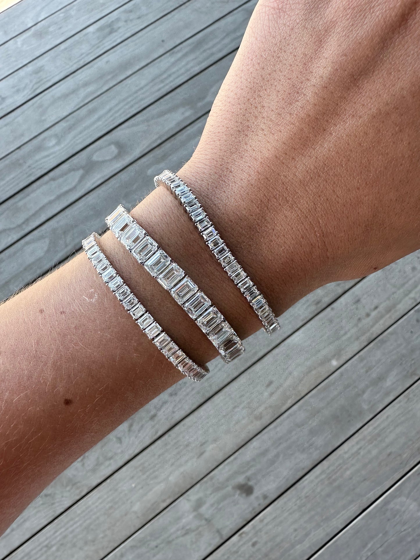 Emerald Cut Tennis Bracelet