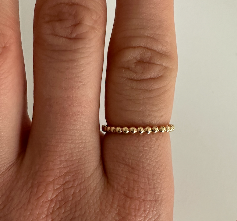 Gold Bead Stacker Ring