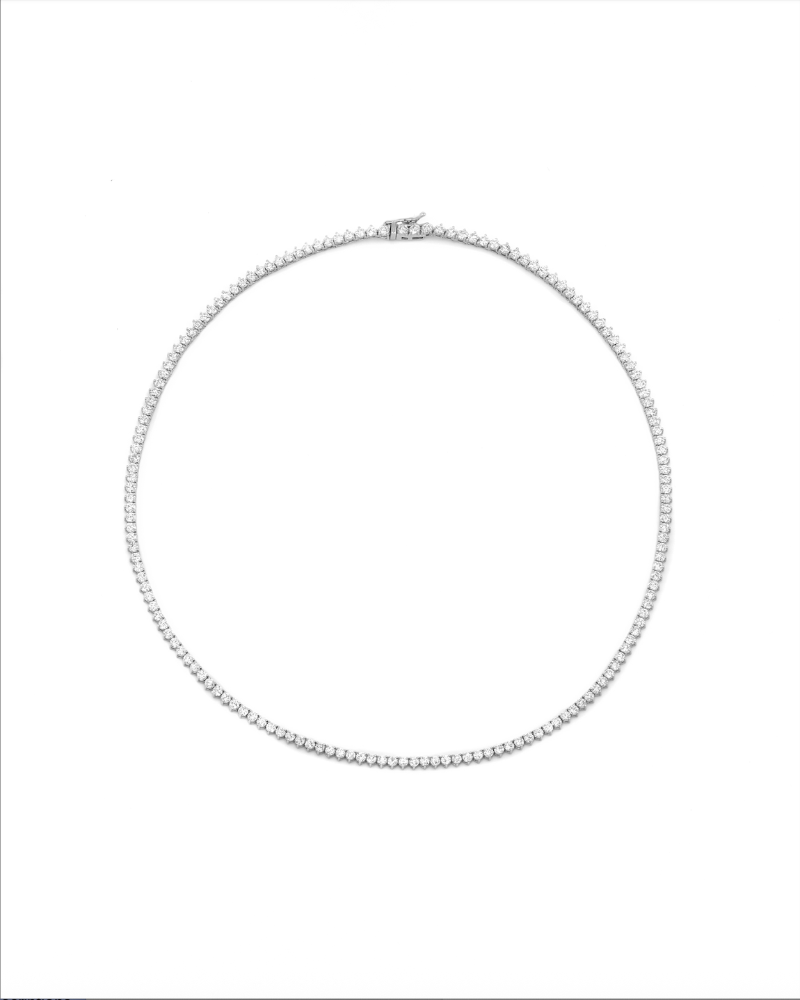 Three Prong Diamond Tennis Necklace