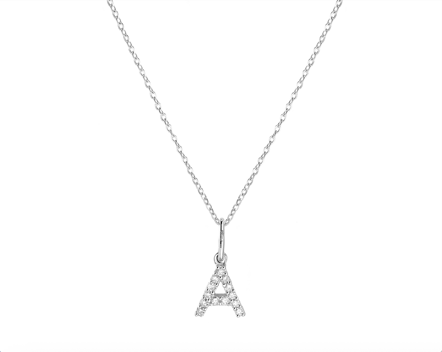 Diamond Initial Pendant Necklace