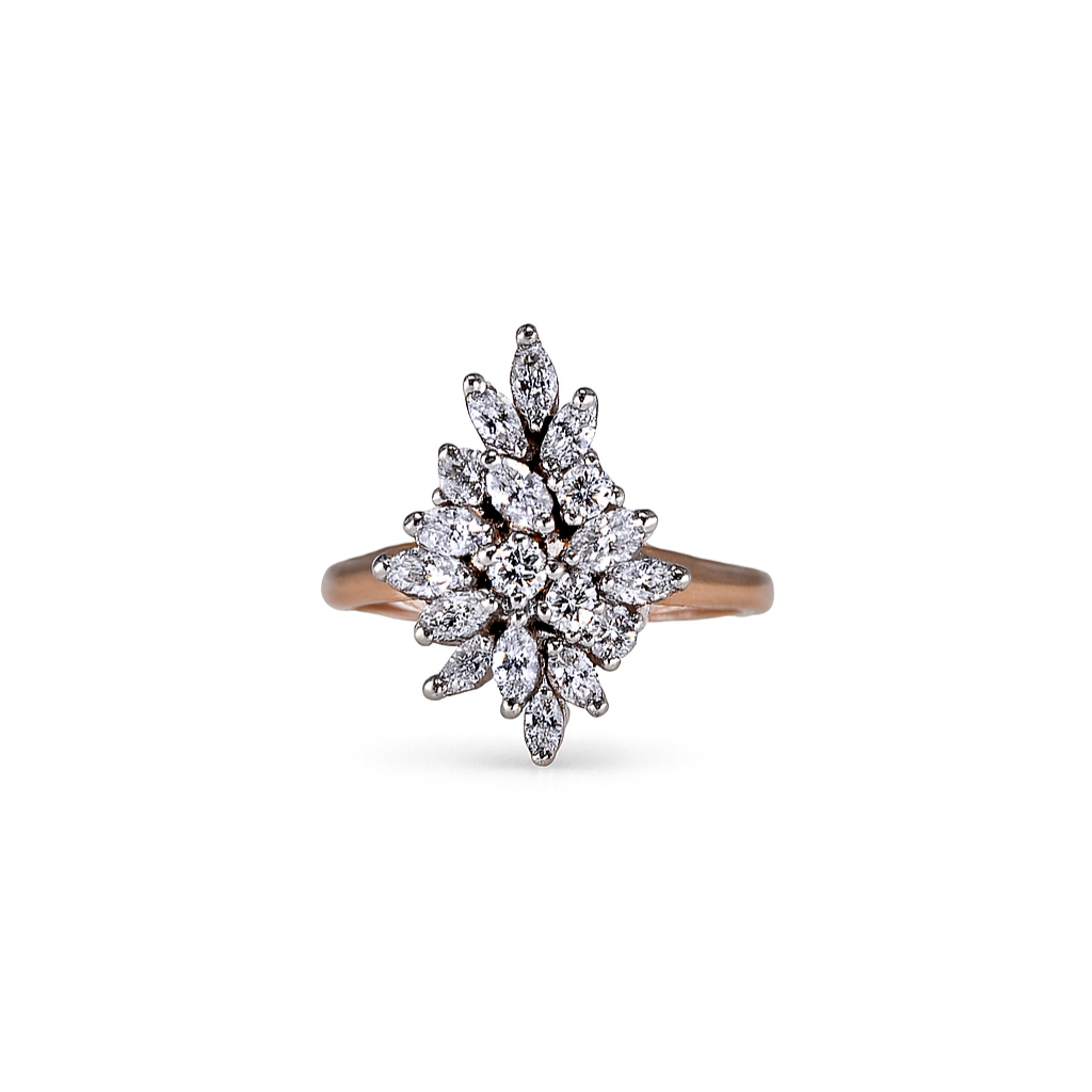 Vintage Diamond Cluster Ring