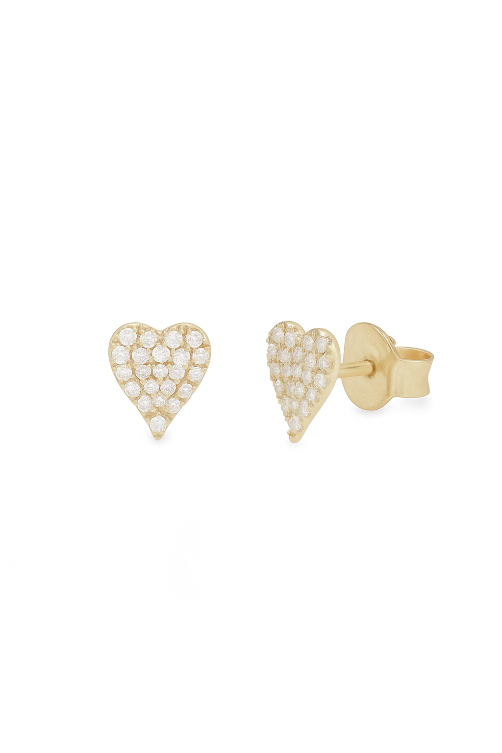 Diamond Heart Studs