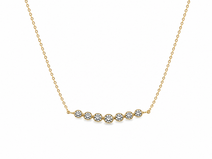 Bezel Quarter Tennis Necklace