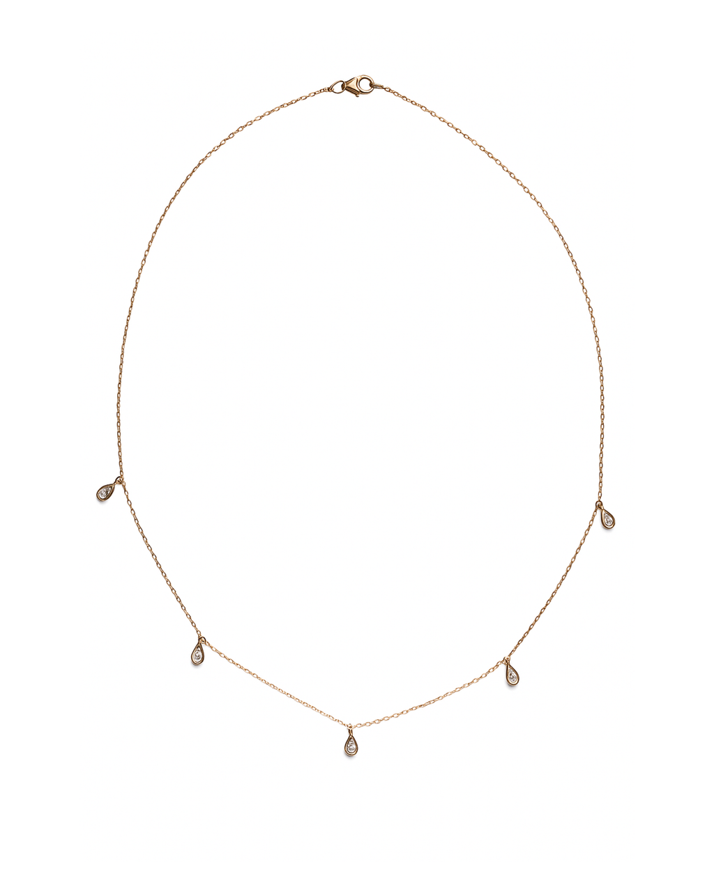 Diamond Pear Drop Necklace