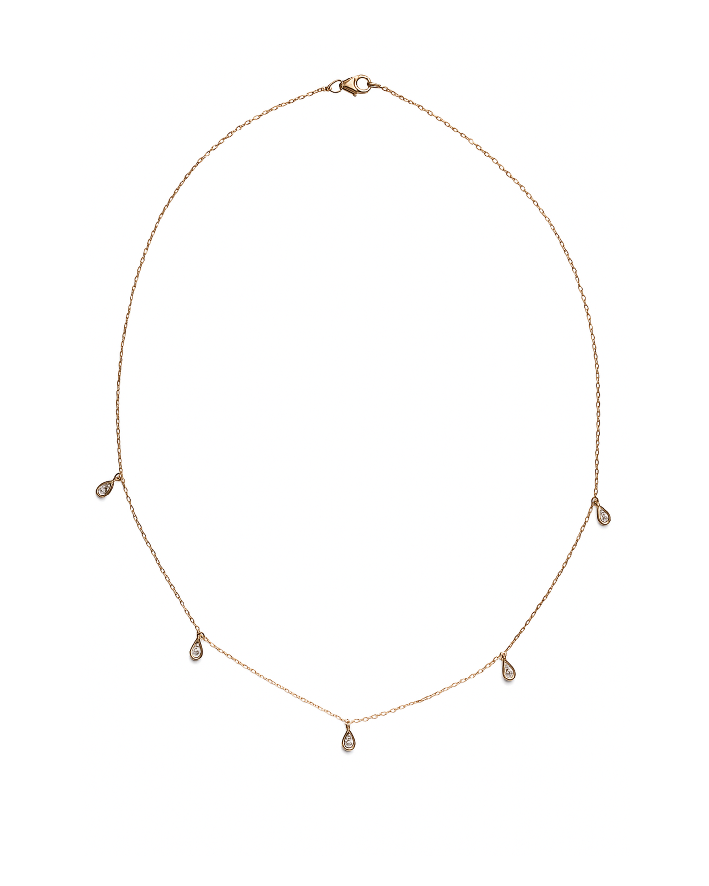 Diamond Pear Drop Necklace