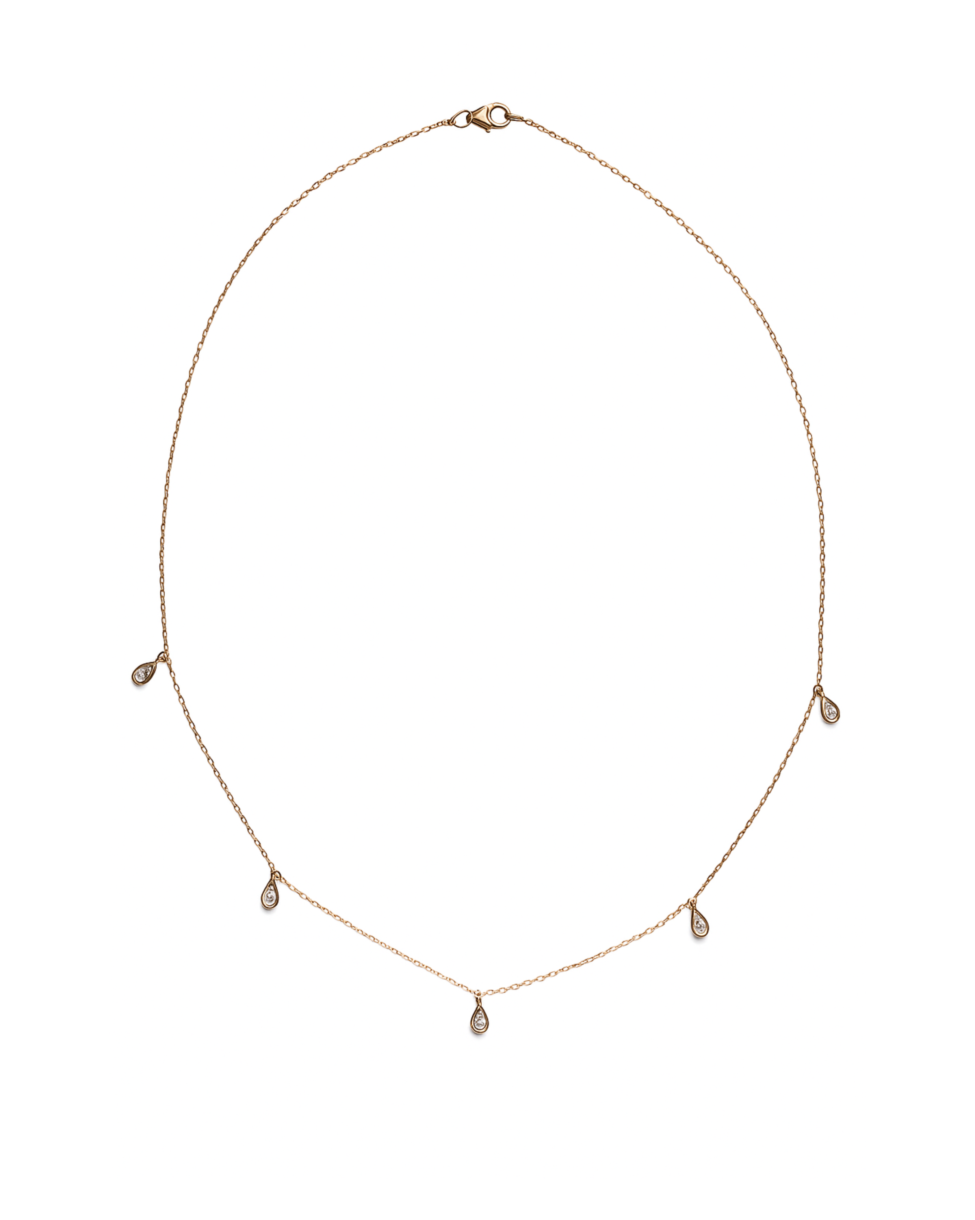 Diamond Pear Drop Necklace