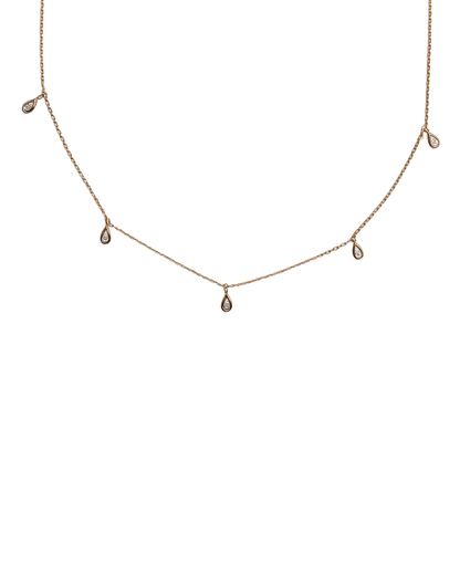 Diamond Pear Drop Necklace