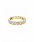 14k gold bezel-set diamond eternity band, made to order