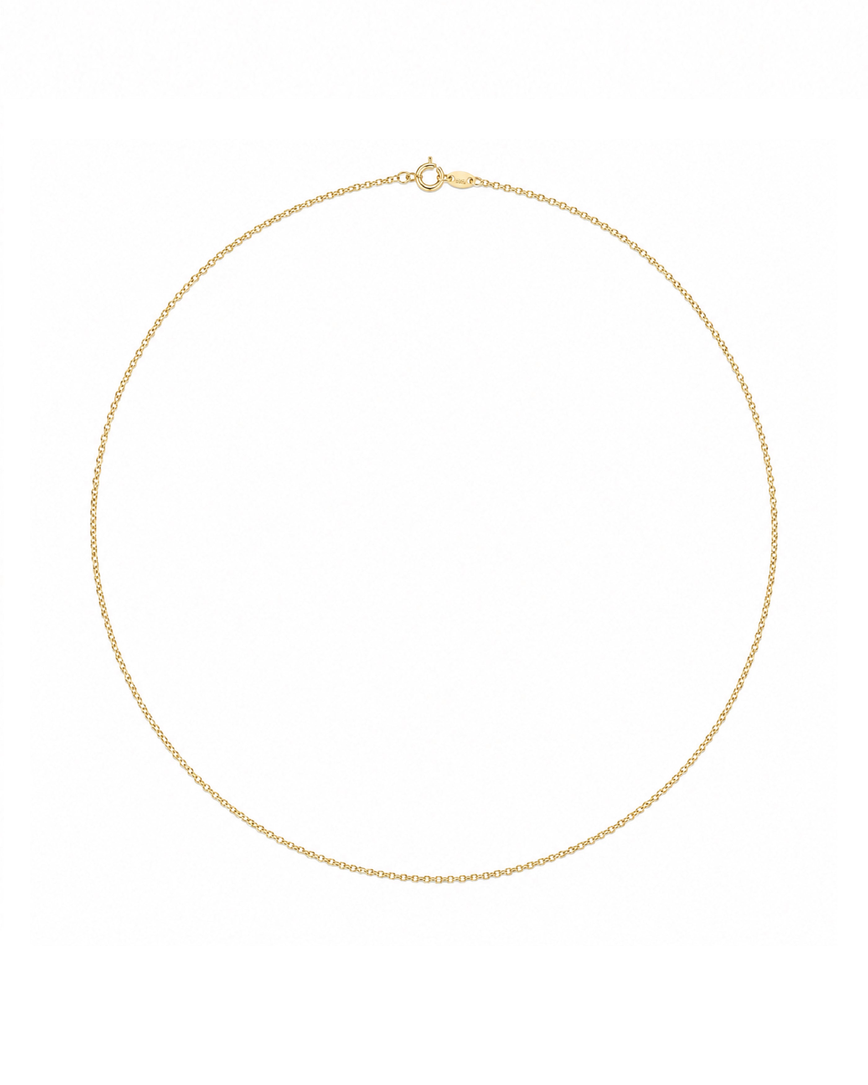 14k gold 1mm cable chain necklace