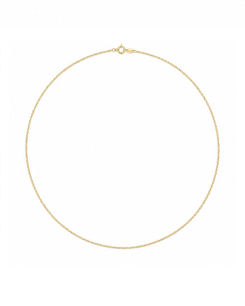 14k gold 1mm cable chain necklace