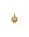 14k gold diamond evil eye pendant