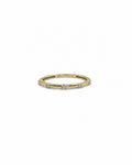 14k gold diamond station band ring, natural diamonds