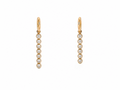14k gold lab diamond bezel huggie charms