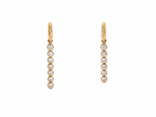 14k gold lab diamond bezel huggie charms