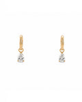 14k gold lab diamond pear huggie charms