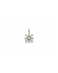 14k gold lab diamond solitaire pendant