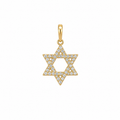 14k gold mini diamond Star of David pendant