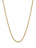 14k gold oval rolo chain necklace