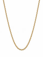 14k gold oval rolo chain necklace