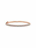 14k rose gold diamond bangle bracelet