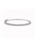 14k white gold diamond bangle bracelet