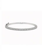 14k white gold diamond bangle bracelet