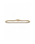 18k gold mini natural diamond tennis bracelet
