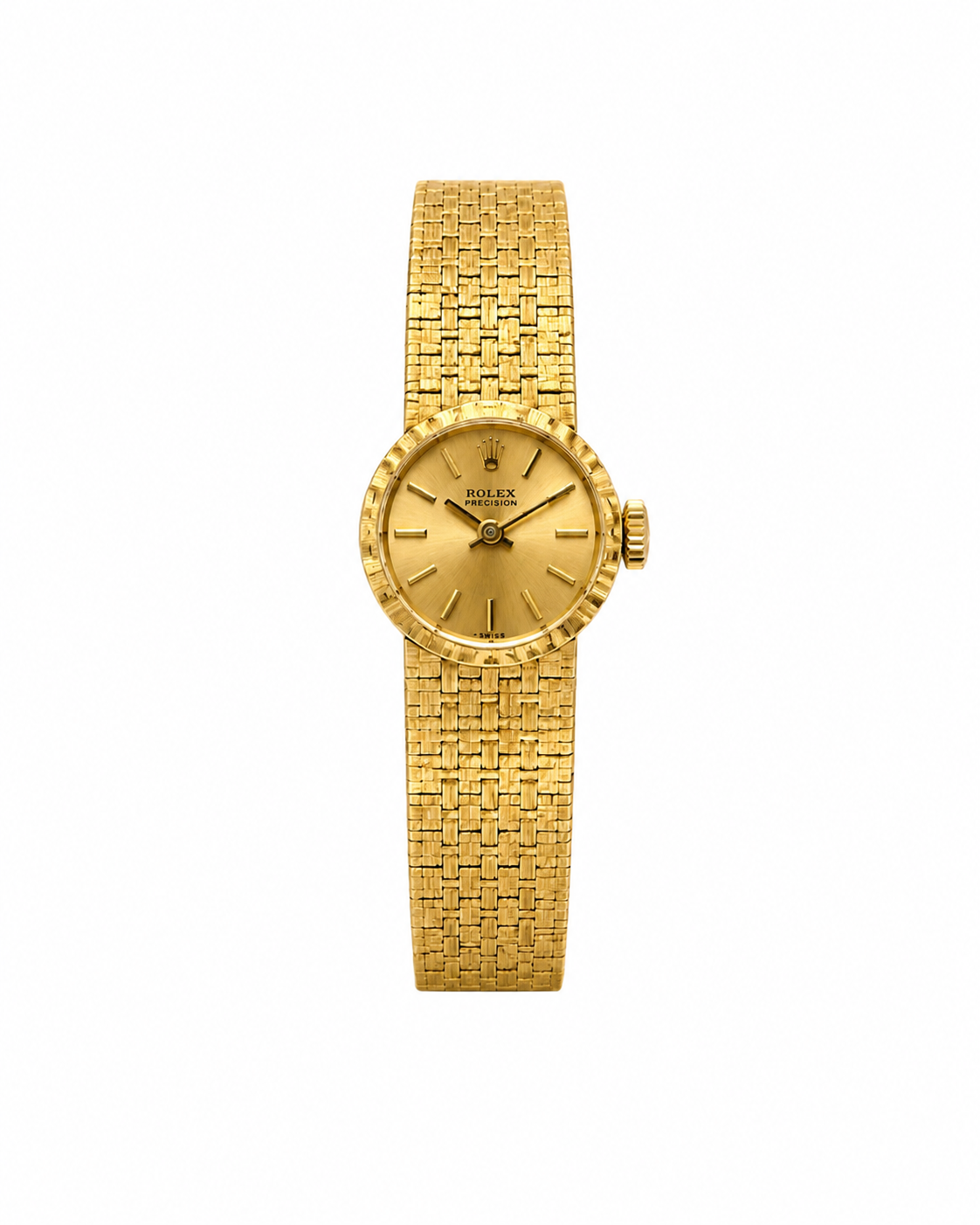 1960s Rolex Precision ladies 18k gold watch, champagne dial