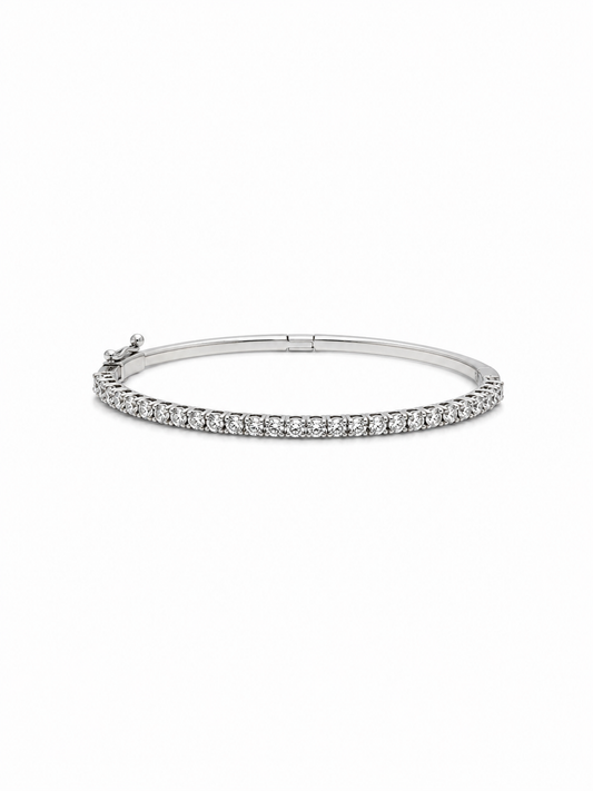White Gold Diamond Bangle