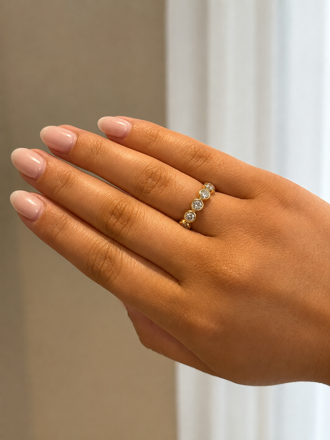Round Bezel Eternity Band
