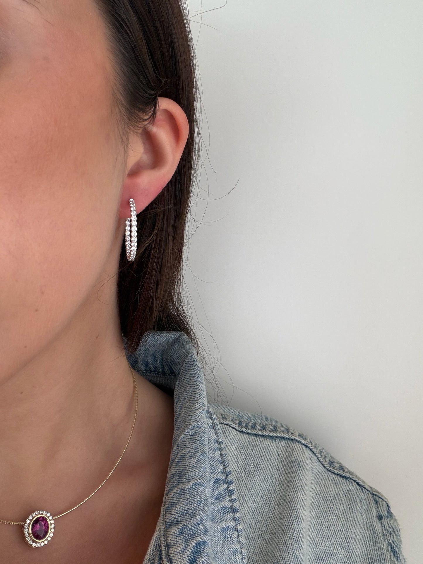 Lab Diamond Eternity Hoops