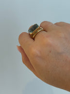 Blue Topaz Cocktail Ring in 14K Gold, alternate view 2
