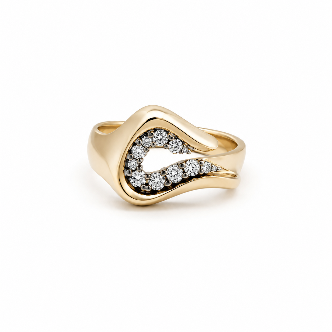 Vintage Diamond Curve Ring