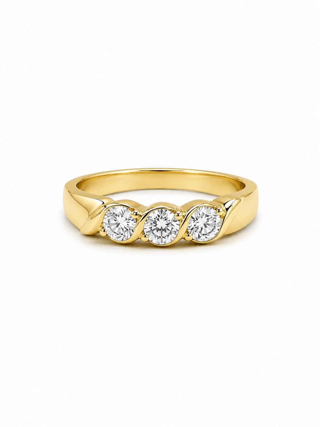 Vintage Three Stone Twist Ring