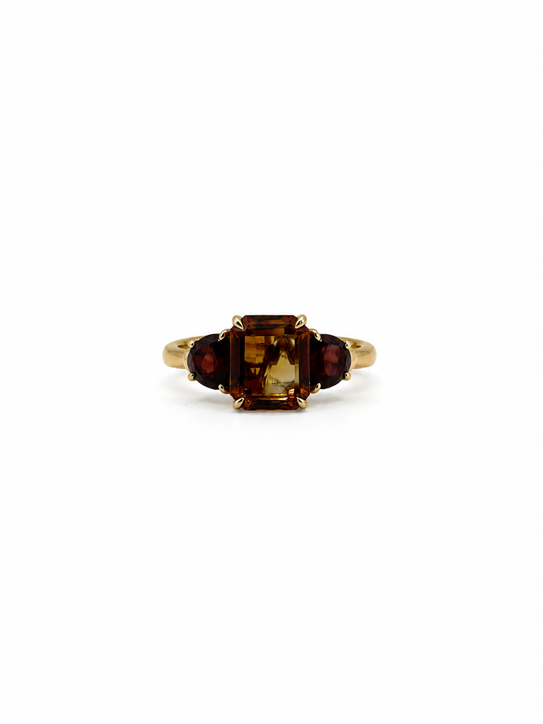 Citrine and Ruby Ring