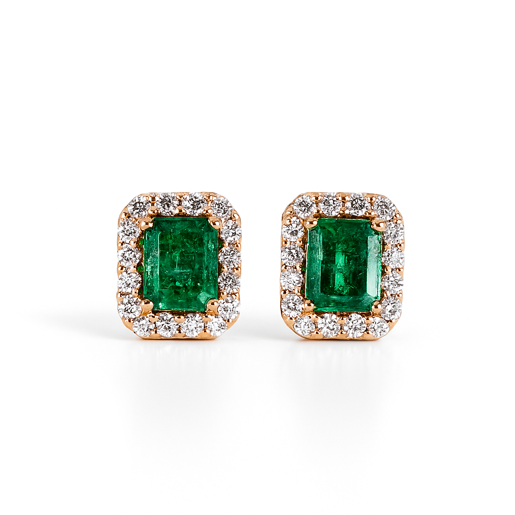 Vintage Emerald Studs