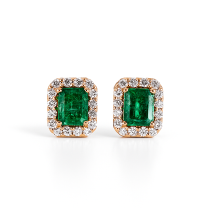 Vintage Emerald Studs