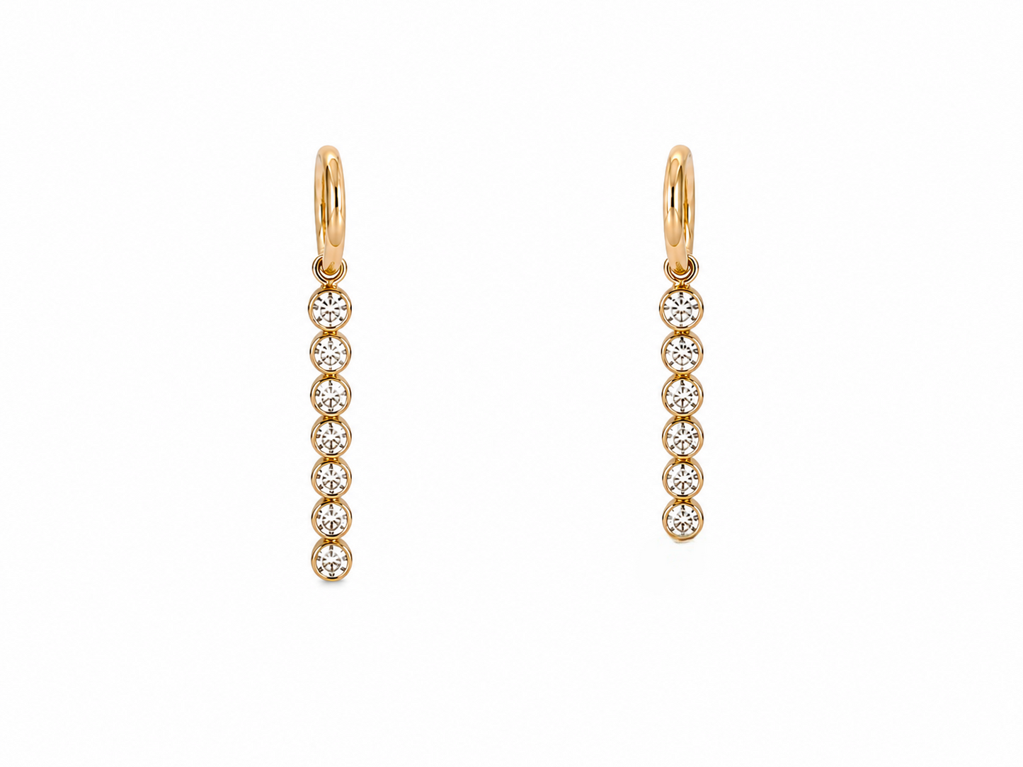 Lab Diamond Bezel Huggie Charms