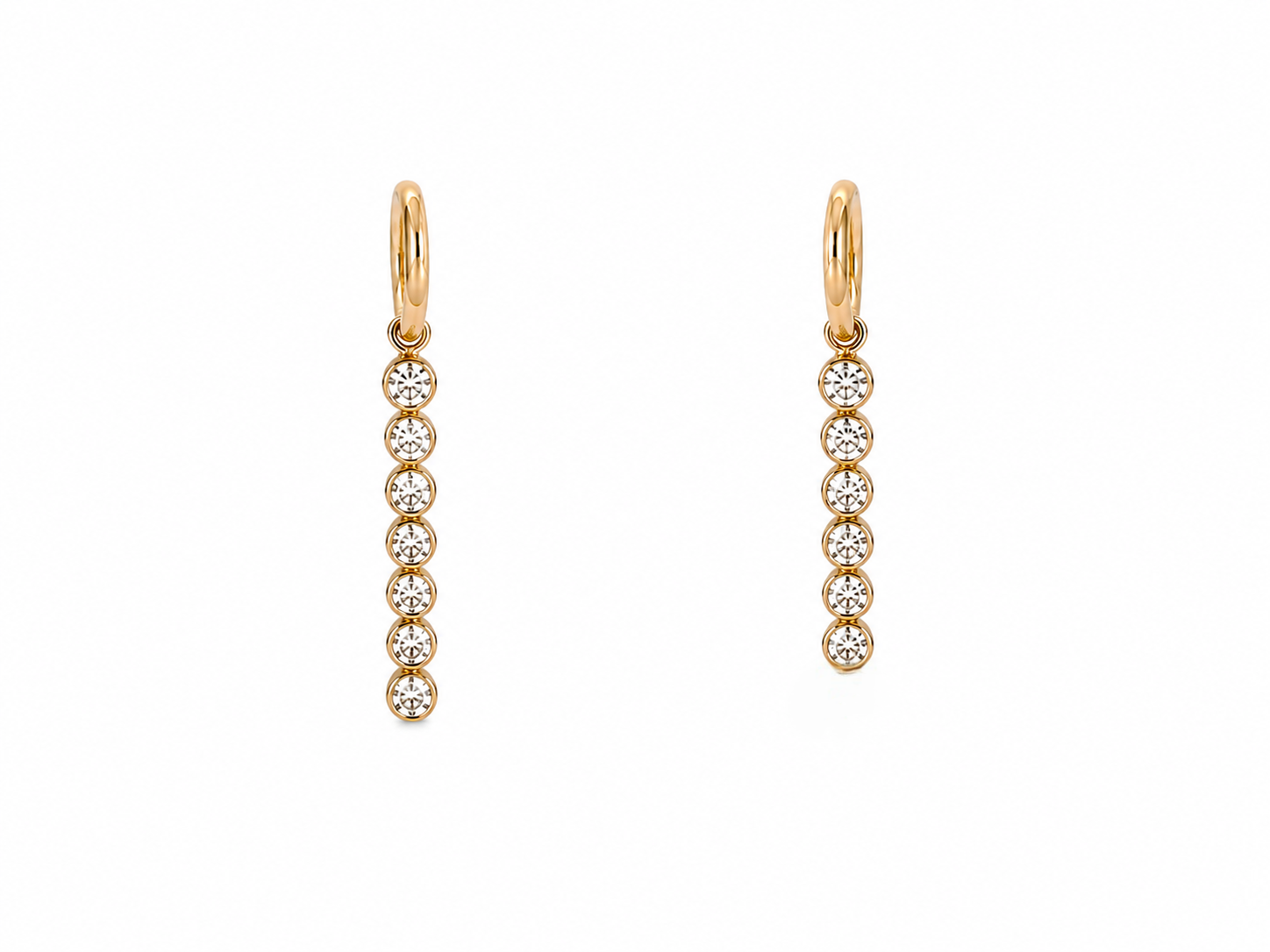 Lab Diamond Bezel Huggie Charms